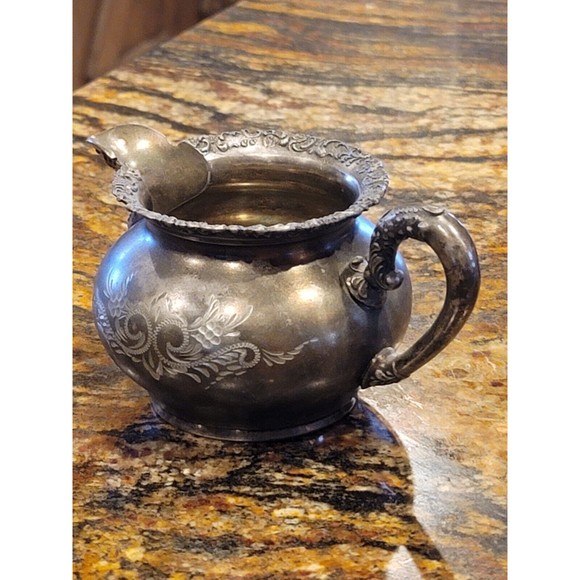 ATQ.1898-1924 Van Bergh S.P. Co., Rochester, N. Y.Quadruple Plate Teapot Set#468 - Picture 7 of 11